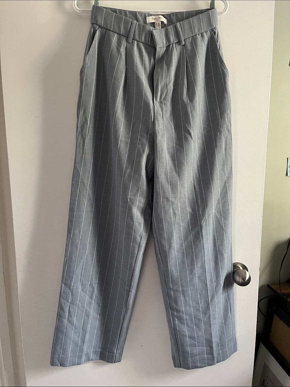 Pinstripe trousers